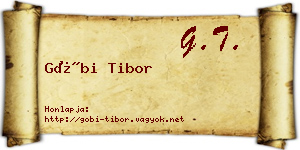 Góbi Tibor névjegykártya